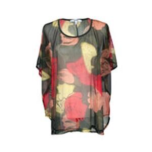 Sympli Women's Floral Printed Sheer Tunic Slit Back Size 12